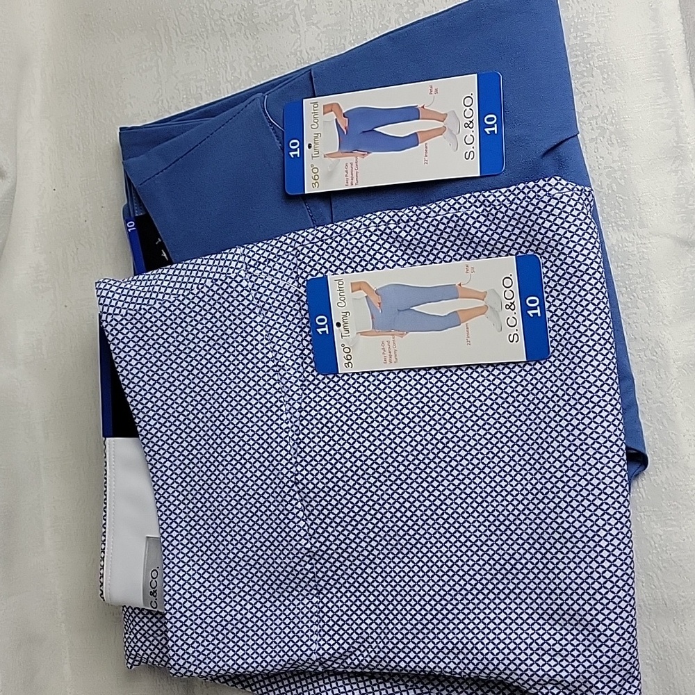 S.C.&CO Pants Womens 6 lot 2 pairs Capri